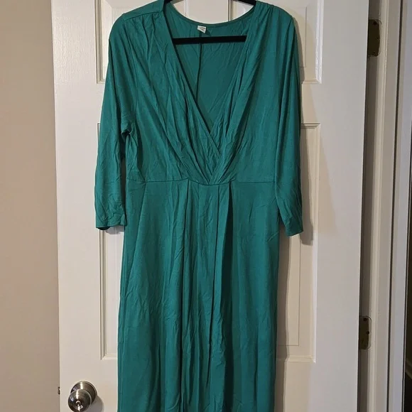 Old Navy Dresses | Nwt Old Navy Green Long Sleeve Dress | Color: Green | Size: L | Shannonwise220's Closet